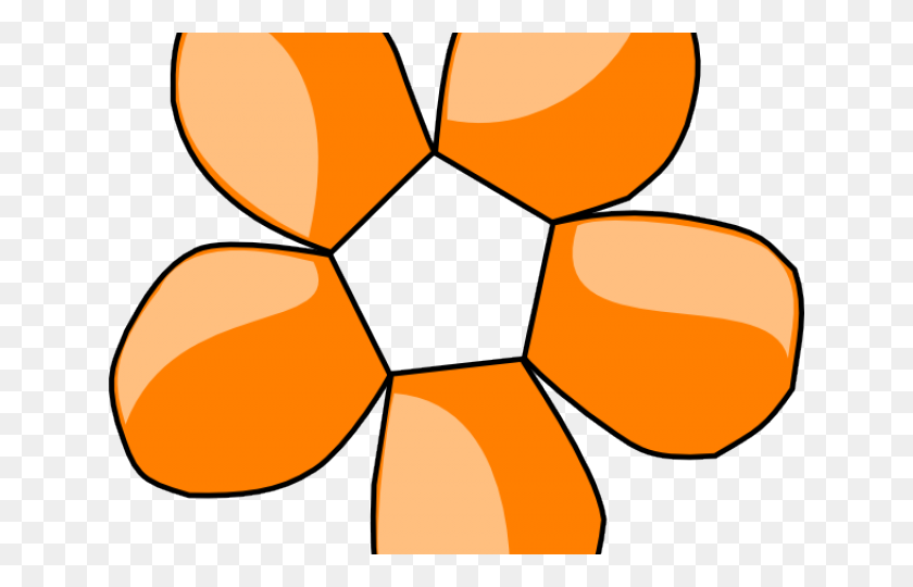 640x480 Оранжевый Цветок Клипарт - Клипарт Creeper