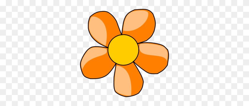 300x297 Оранжевый Цветок Клипарт Картинки - Моана Клипарт