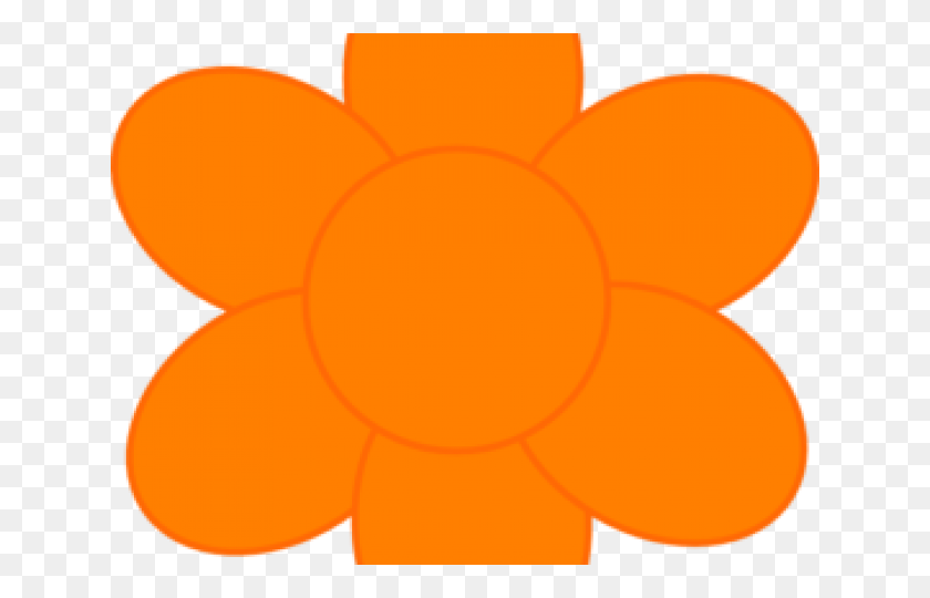 640x480 Оранжевый Цветок Клипарт Картинки - Цветы Прозрачный Клипарт