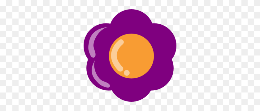300x300 Оранжевый Цветок Клипарт Фиолетовый - Акварель Сердце Клипарт