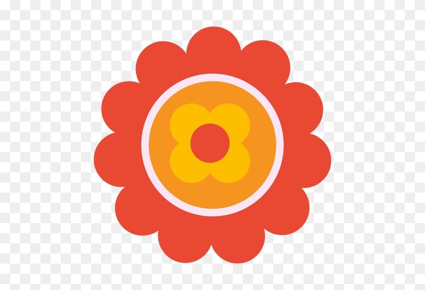 512x512 Значок Оранжевый Цветок - Оранжевый Цветок Png