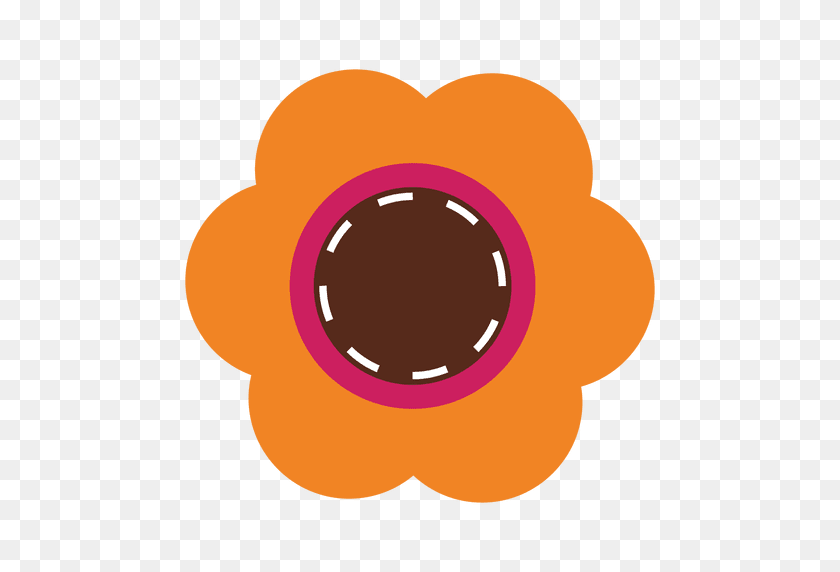 512x512 Orange Flower Icon - Orange Flower PNG
