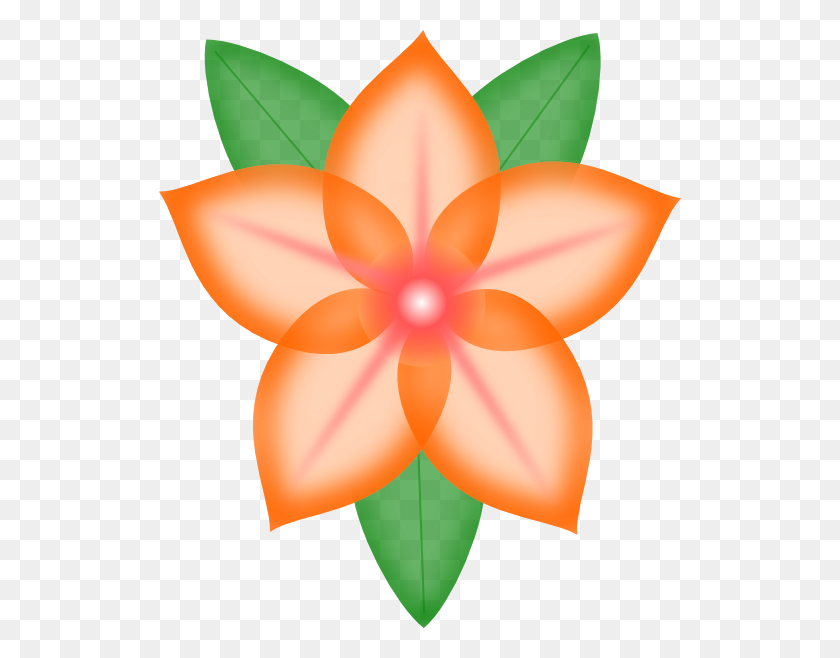 522x598 Orange Flower Png Clip Arts For Web - Orange Flower Clipart