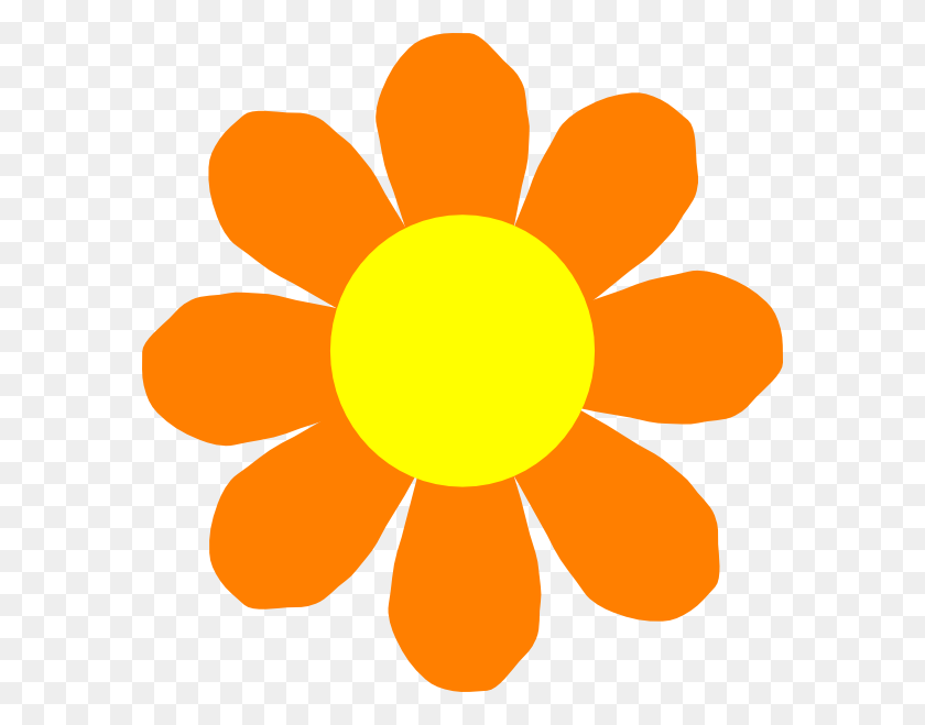 582x599 Orange Flower Png Clip Arts For Web - Wildflower PNG