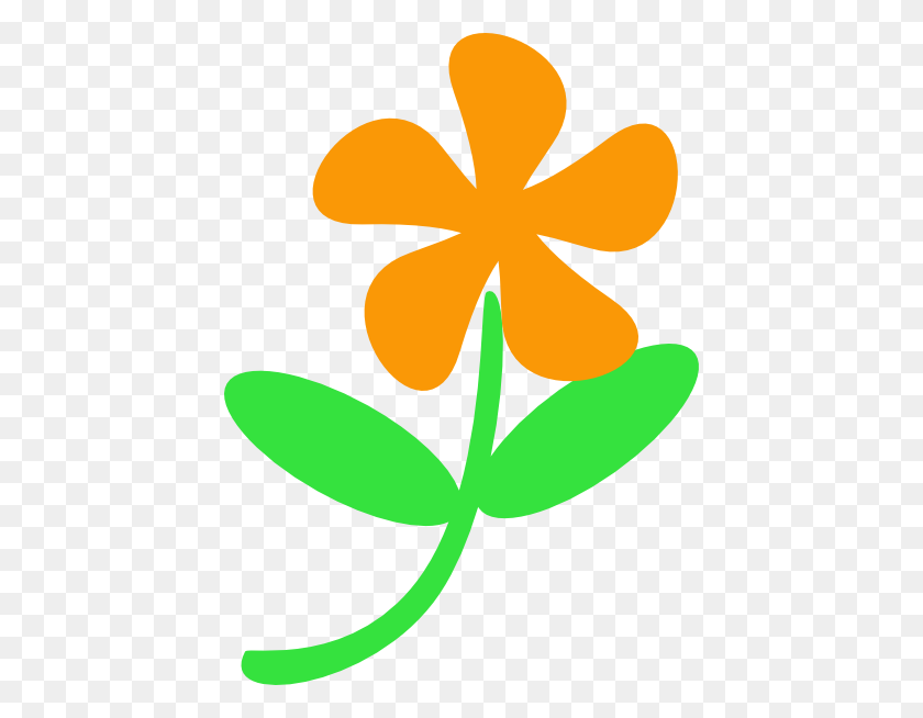 432x594 Orange Flower Stem Clip Art - Flower Stem PNG