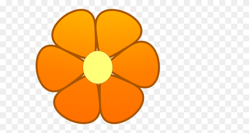 600x390 Orange Flowers Cliparts - Orange Flower PNG