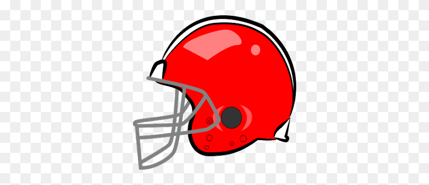 320x303 Orange Football Helmet Clipart - Helm Clipart
