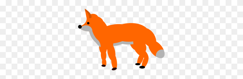 299x213 Orange Fox Clip Art - Fox Tail PNG