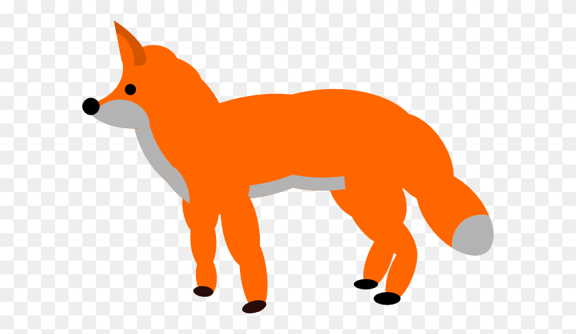 600x427 Orange Fox Clip Art - Fur Coat Clipart