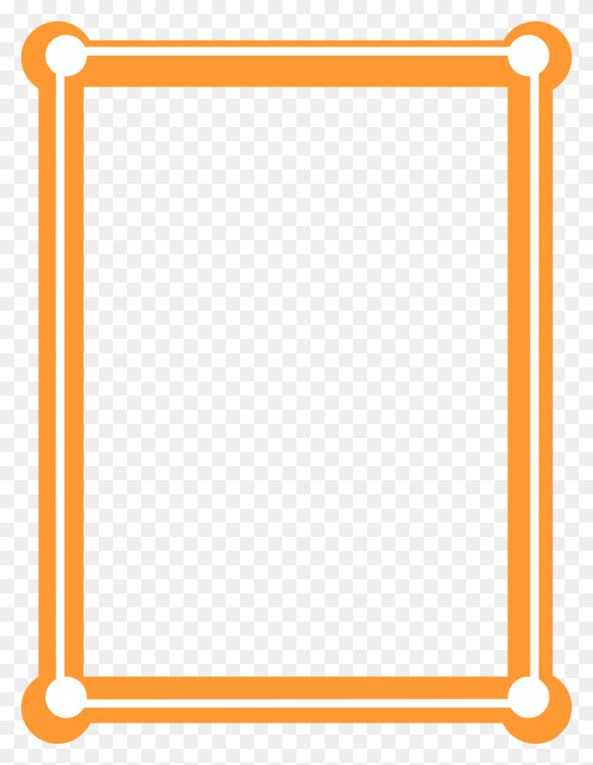 958x1257 Оранжевые Рамки Клипарты - Шаблон Клипарт Билет