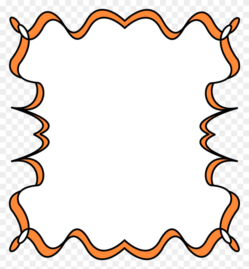 1019x1108 Orange Full - Border Clipart