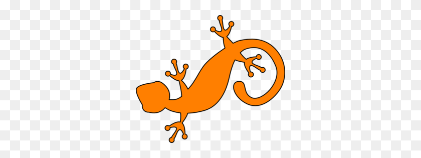 298x255 Orange Gecko Clip Art - Salamander Clipart