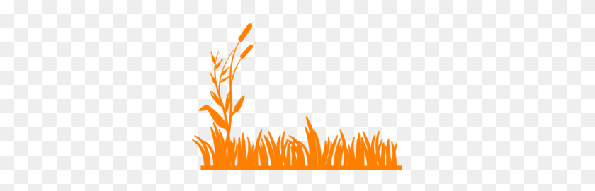 297x210 Orange Grass Clip Art - Tall Grass Clipart