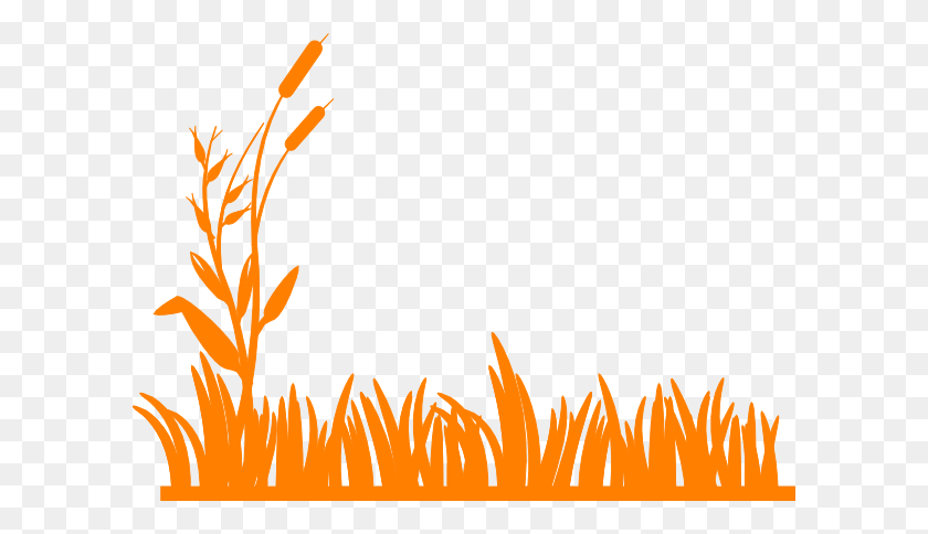 600x424 Orange Grass Clip Art - Grass PNG Clipart