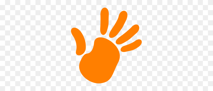 279x299 Orange Hand Clip Art - Hand PNG Clipart