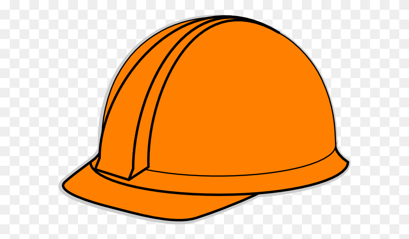 600x430 Orange Hard Hat Clip Art - Construction Hat PNG