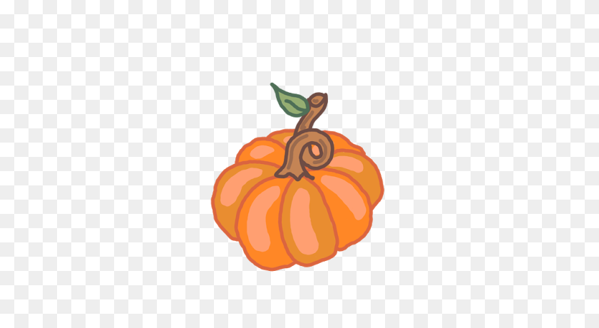 400x400 Orange Harvest Pumpkin Halloween, Thanksgiving, Autumn And Fall - Royalty Free Clipart For Commercial Use