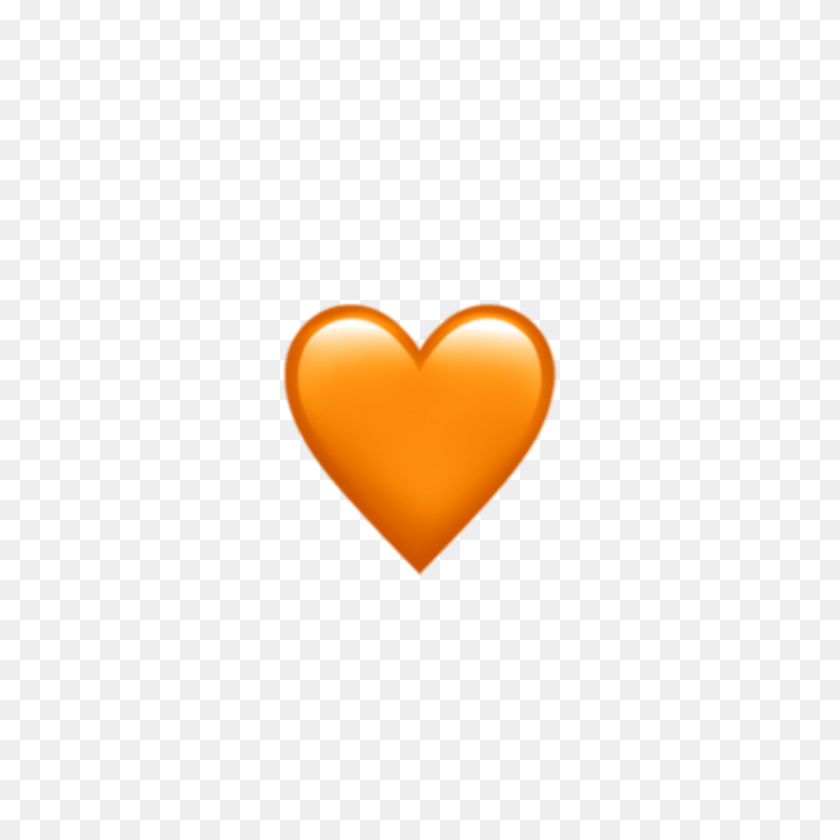 1773x1773 Orange Heart Emoji - Orange Heart PNG