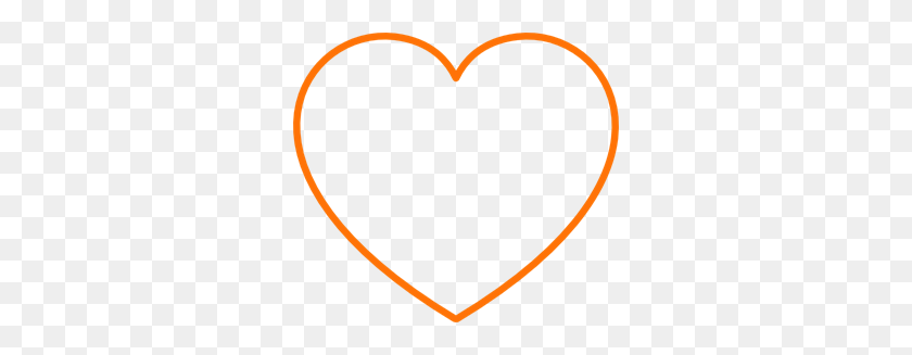 300x267 Orange Heart Png Clip Arts For Web - Orange Heart PNG
