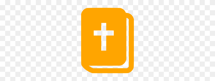 256x256 Orange Holy Bible Icon - Bible Icon PNG