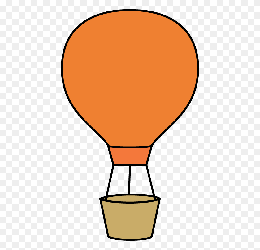446x747 Orange Hot Air Balloon Clip Art Free Bulletin Boards Doors - Orange Balloon Clipart