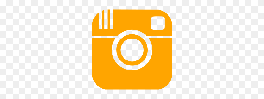 256x256 Значок Оранжевый Instagram - Оранжевый Круг Png