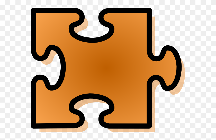 600x486 Naranja Jigsaw Puzzle Piece Clipart - Jigsaw Clipart