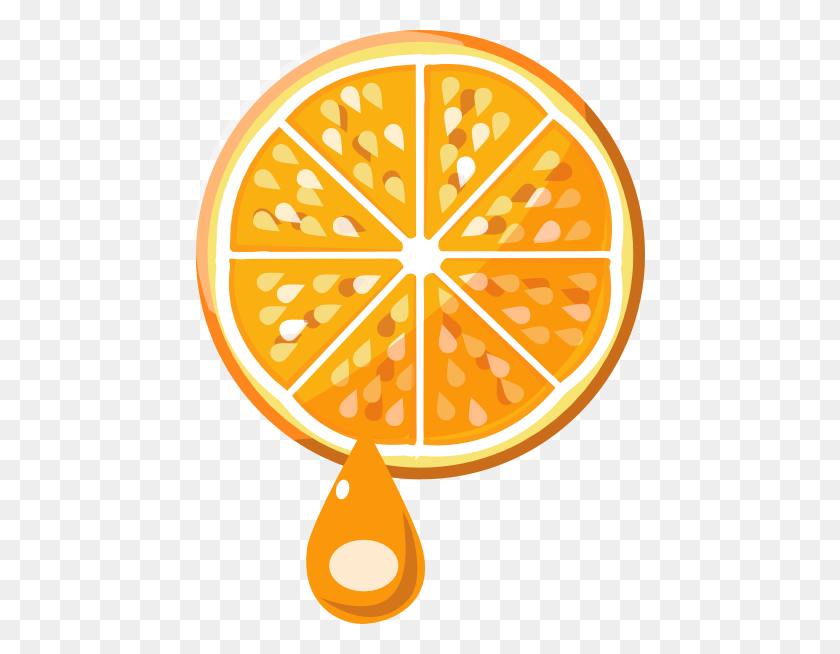 450x594 Orange Juice Clipart - Orange Slice Clipart