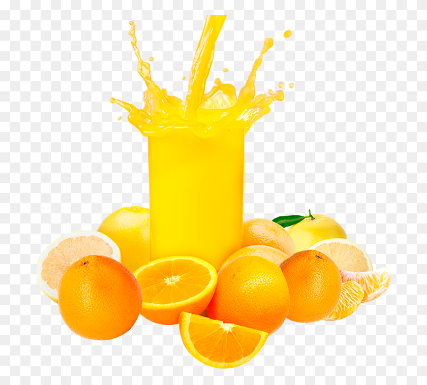 699x698 Orange Juice Fizzy Drinks Apple Juice Orange Drink - Juice Splash PNG