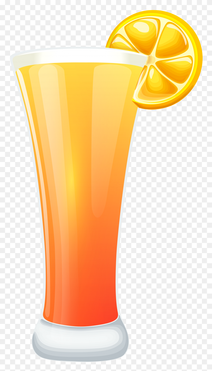 4436x8000 Orange Juice Png Clip - Pint Clipart