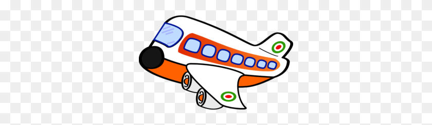 300x183 Orange Jumbo Jet Clip Art - Jet Clipart