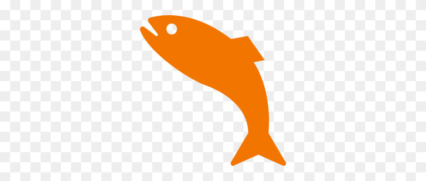 288x297 Orange Jumping Fish Clip Art - Orange Fish Clipart