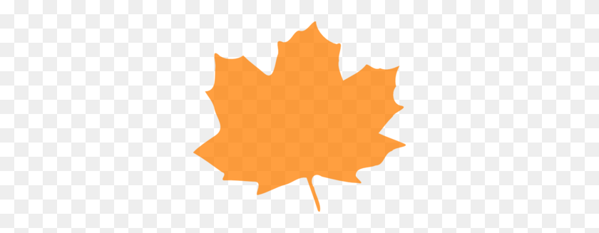 298x267 Orange Leaf Clip Art - Thanksgiving Leaves Clipart