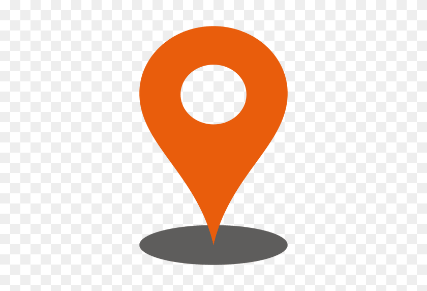 512x512 Orange Location Marker Infographic - Marker Circle PNG