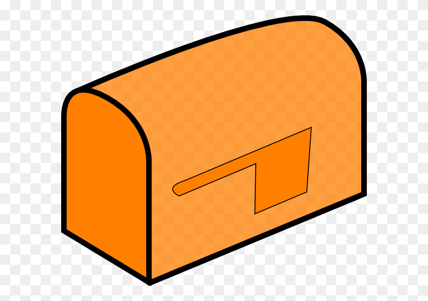 600x531 Orange Mailbox Clip Art - Mailbox Clipart