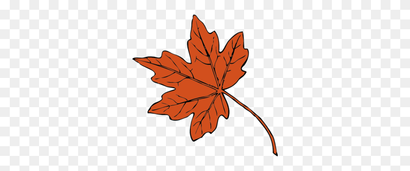 298x291 Orange Maple Leaf Clip Art - Maple Tree Clipart