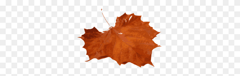 297x207 Orange Maple Leaf Clip Art - Leaves Clipart PNG
