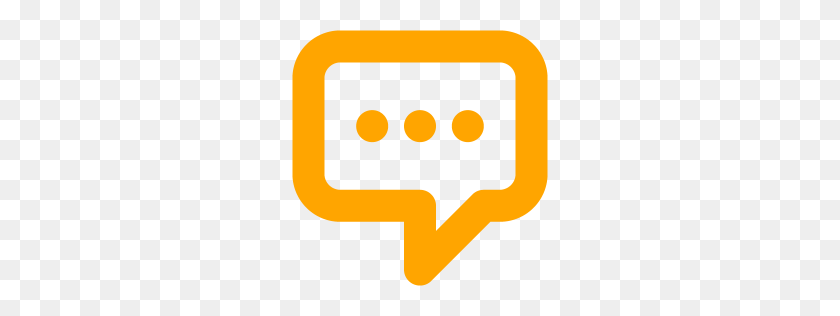256x256 Orange Message Icon - Message Icon PNG