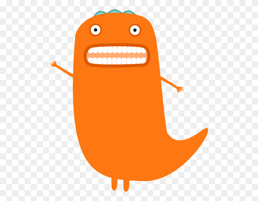 516x595 Orange Monster Clipart Free Images - Monsters Clipart Free
