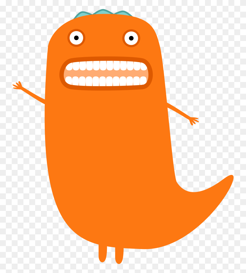 756x872 Orange Monster Icons Png - Monster PNG