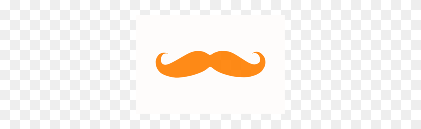 297x198 Orange Mustache Clip Art - Mustache Clipart