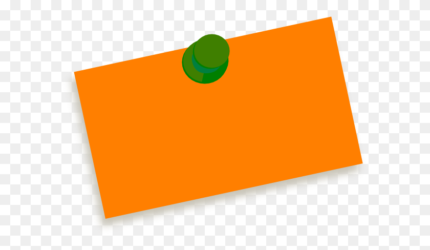 600x428 Orange Note Tack Clip Art - Tack Clipart