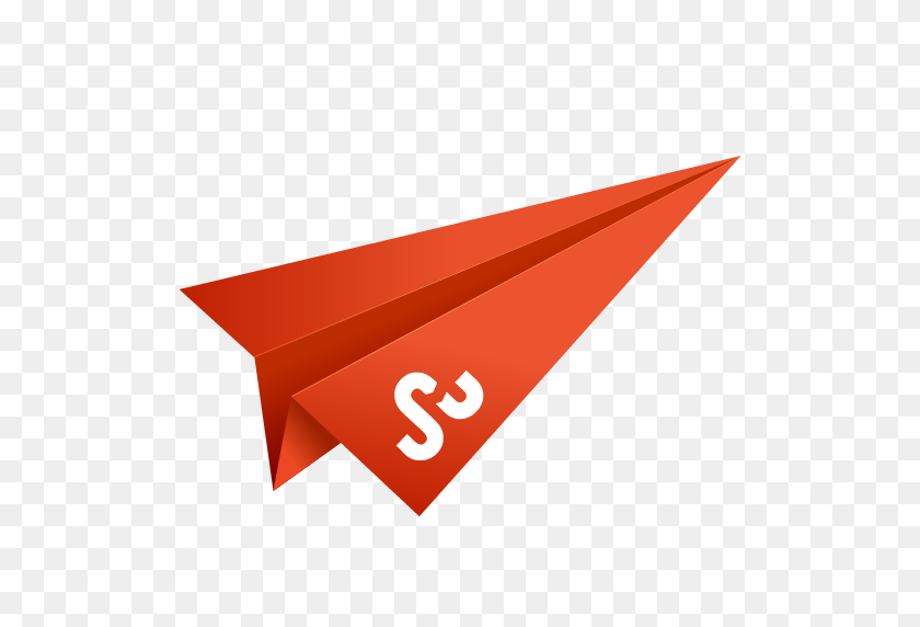 512x512 Naranja, Origami, Avión De Papel, Redes Sociales, Icono De Stumbleupon - Avión De Papel Png