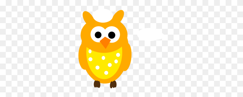 297x276 Orange Owl And Dots Clip Art - Prey Clipart