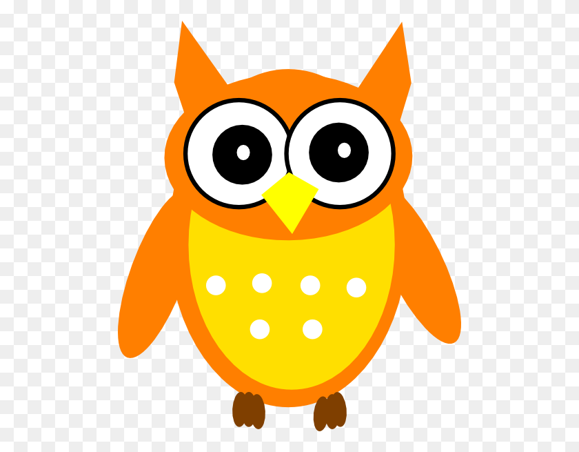 498x595 Orange Owl Clip Art - Owl Face Clipart