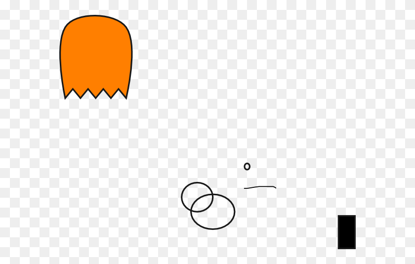 600x474 Orange Pacman Ghost Clip Art - Pacman Ghost Clipart
