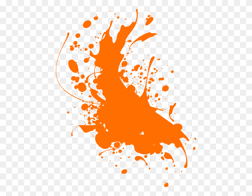 468x595 Orange Paint Clip Art - Paint Splash Clipart