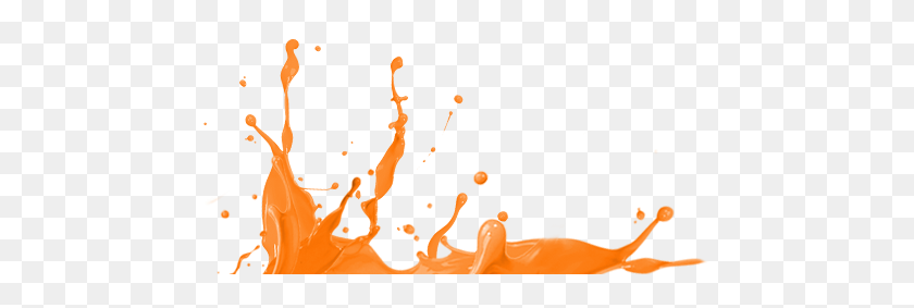 471x223 Orange Paint Clipart - Paint Splash PNG
