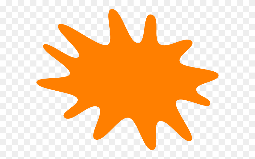600x466 Orange Paint Splat Clip Art - Paint Splatter Clip Art