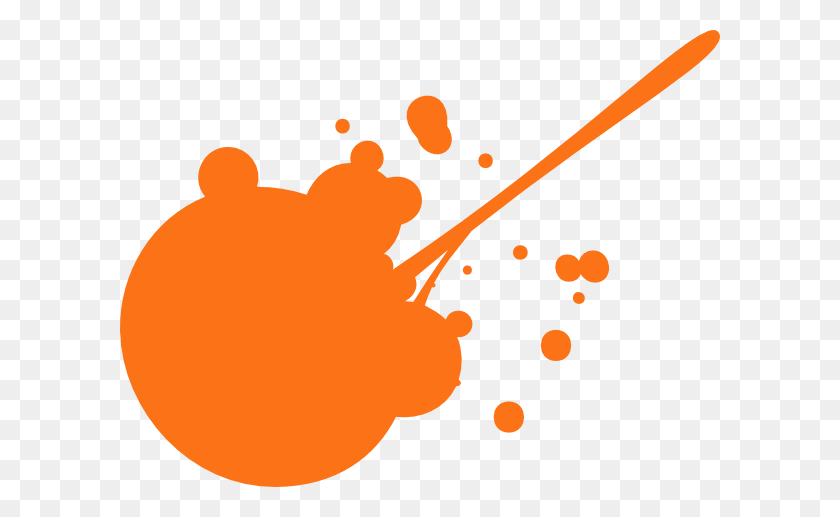 600x457 Orange Paint Splatter Clip Art - Paint Splash Clipart
